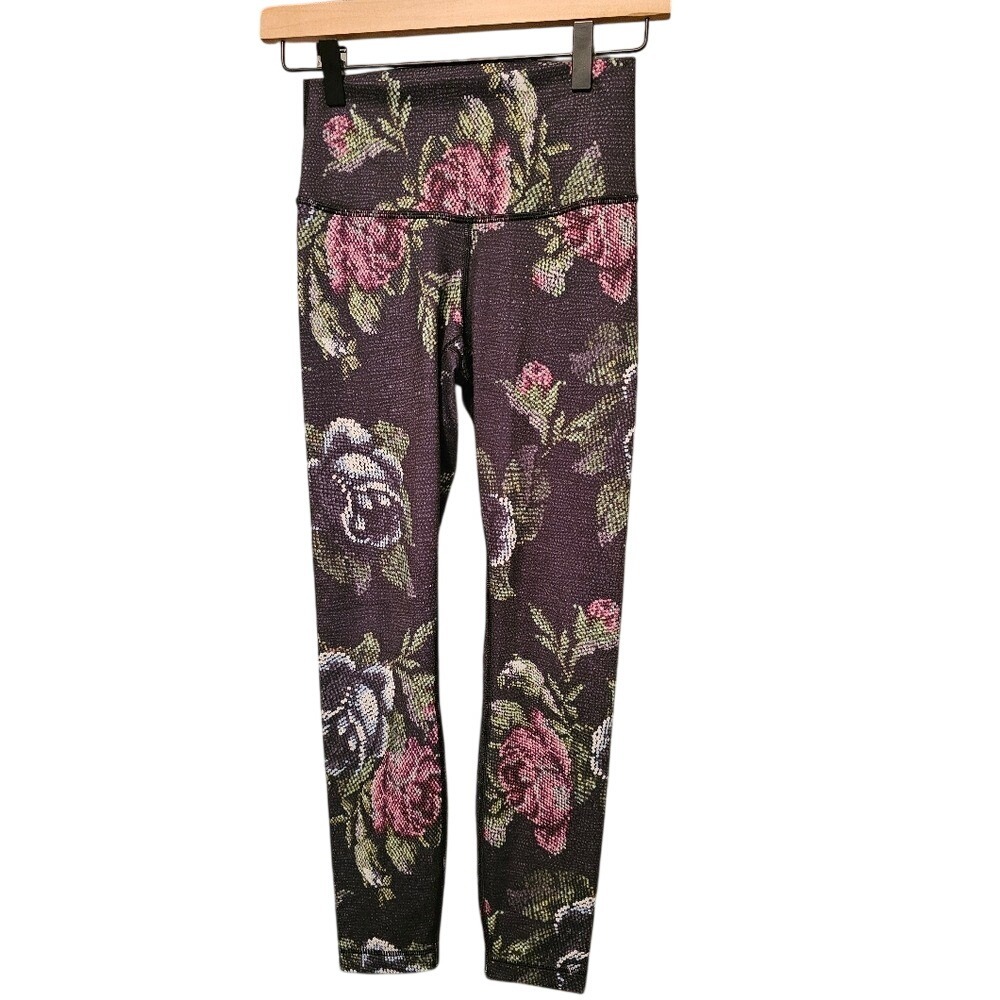 Lululemon Floral Leggings High Rise Full Length Yoga Pants‎ Activewear